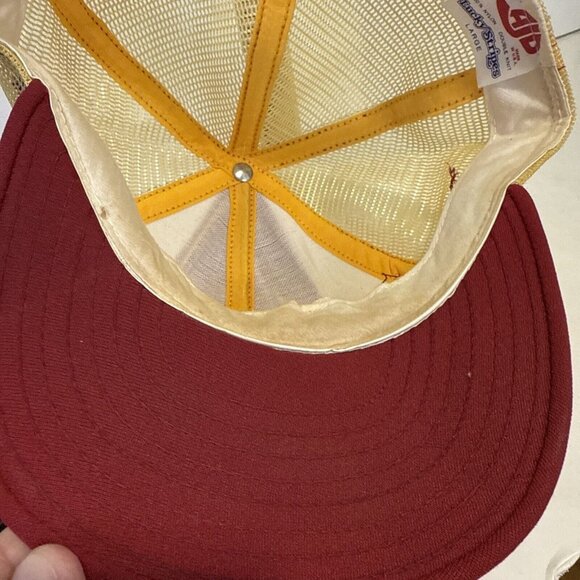 Vintage 80s Washington Redskins NFL Trucker Hat Adult Made In USA Lucky Stripe - Picture 10 of 16
